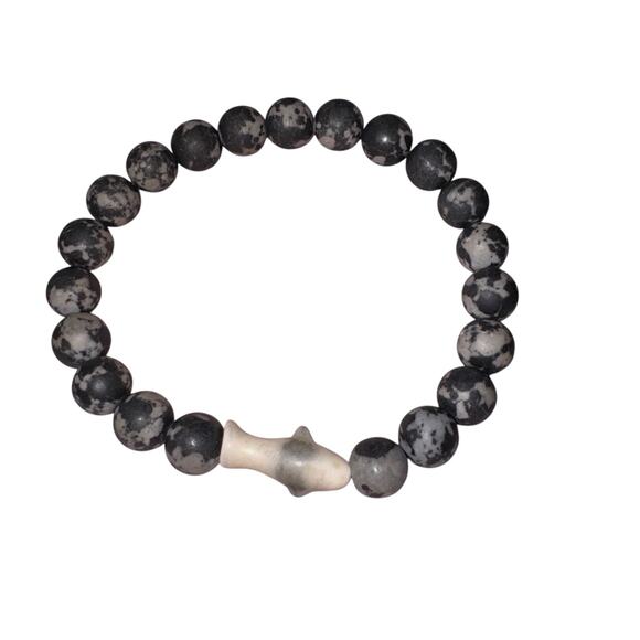 Fahlo Shark Tracking Natural Bead Bracelet - Picture 1 of 1